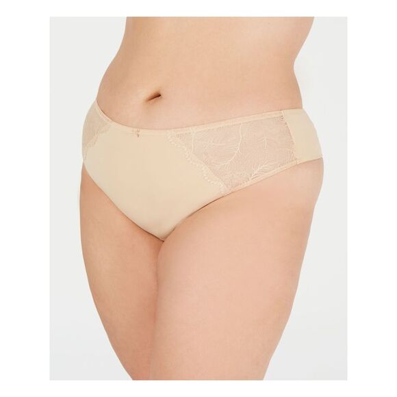 INC Other - INC Intimates Beige Lace Trim Solid Elastic Everyday Thong Plus Size: 1X